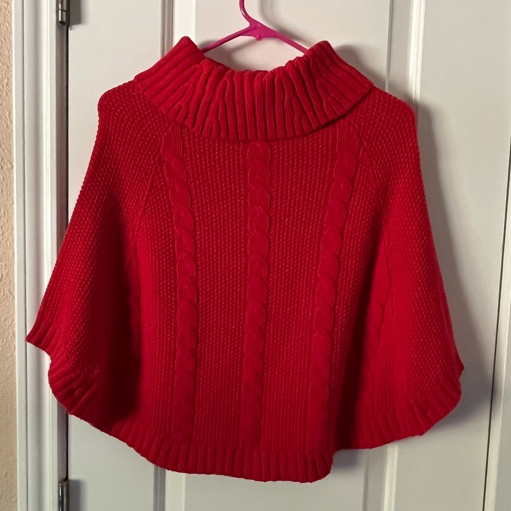 Girls Size 14 Red Poncho